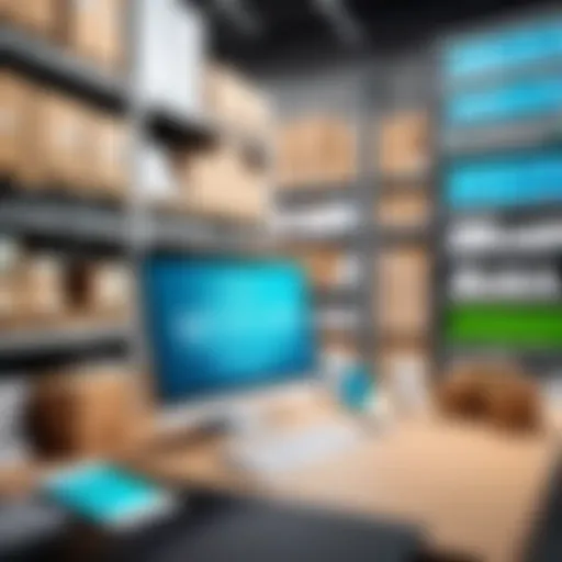 High-tech inventory management software interface