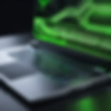Innovative Cooling System in Razer Laptops Side view of Razer laptop displaying advanced cooling system