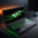 High-performance Razer gaming laptop showcasing its sleek design