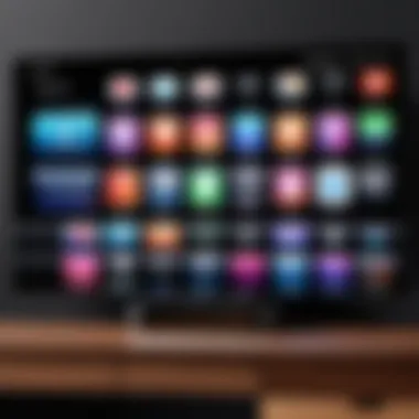 User Interface of Apple TV HD User interacting with the Apple TV HD interface