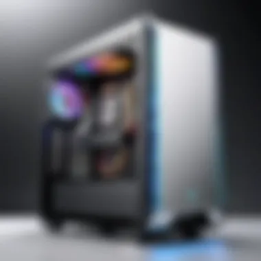 Fully Built PC with Optimal Airflow Side view of a fully built PC demonstrating optimal airflow