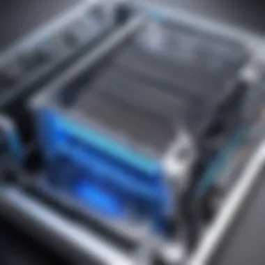 Interior view highlighting cooling components and airflow pathways