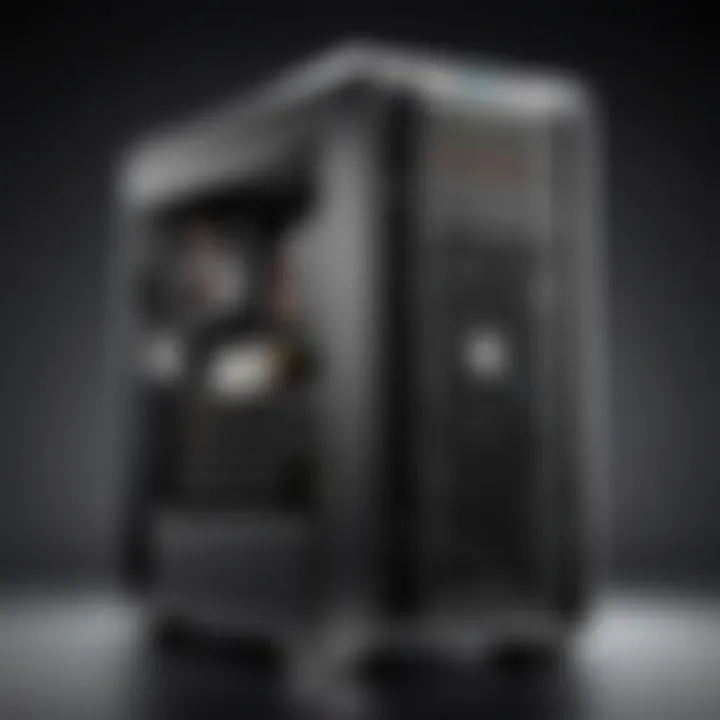 A high-performance HP computer tower ideal for gaming with advanced graphics.