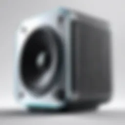 A stylish long-range Bluetooth speaker showcasing advanced technology