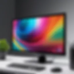 High-resolution monitor showcasing vibrant colors