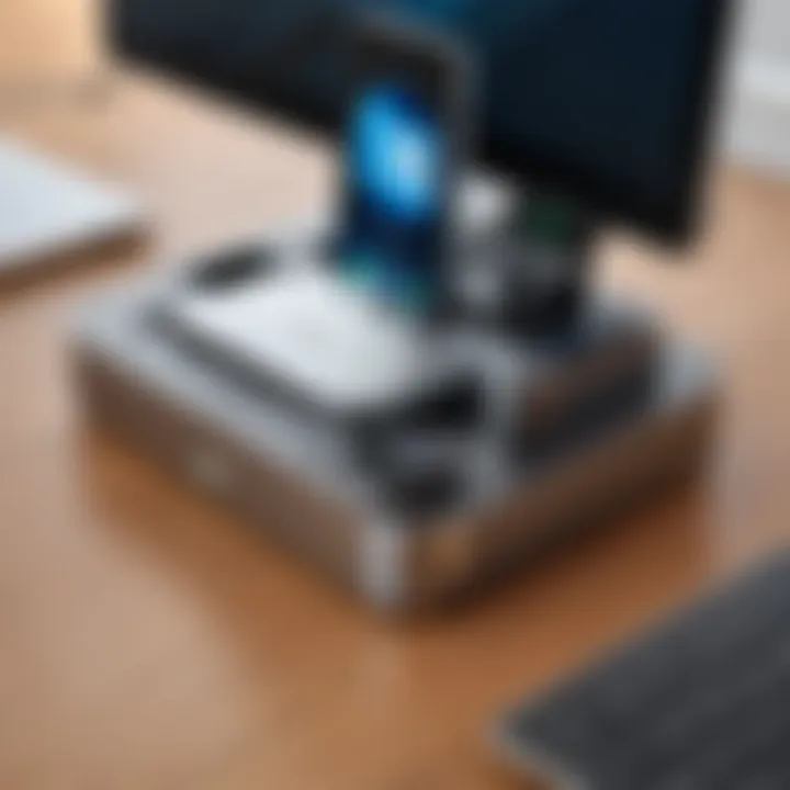 Compact docking station ideal for travel and remote work
