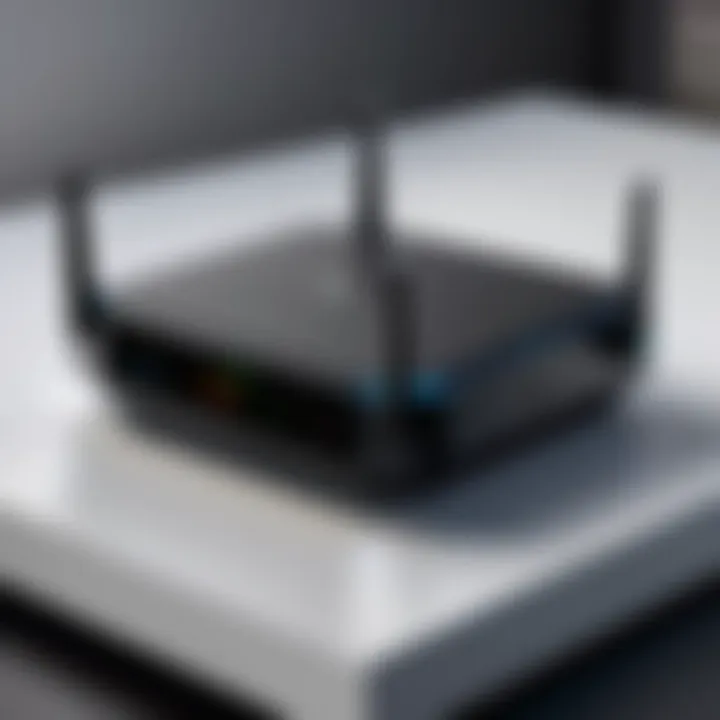 Router showcasing advanced features and specifications