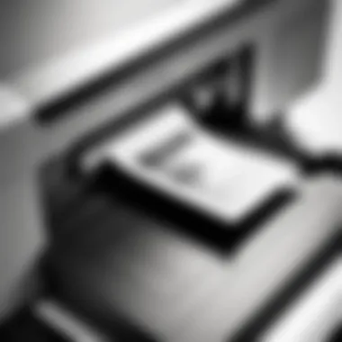 Print Quality Showcase Close-up of laser printer output showcasing print quality