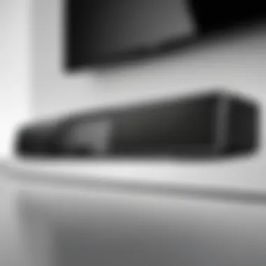 Elegant Design of the Latest Bose Soundbar Bose soundbar showcasing its sleek design and finish