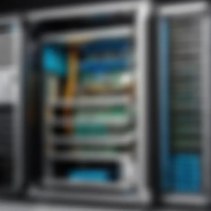 Diagram of server hardware components