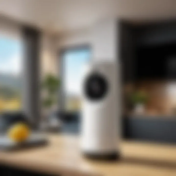 Illustration of the Canary View Smart Security Camera in a modern smart home setup