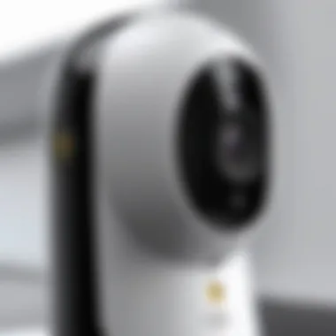 Sleek Design of the Canary View Security Camera Close-up view of the Canary View Smart Security Camera showcasing its sleek design