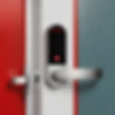 Installation guide for Honeywell electronic entry door locks illustrating key steps