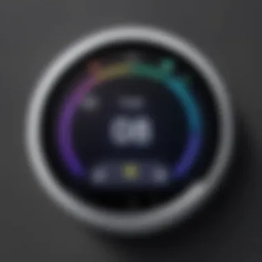 User Interface Features of Google Nest A close-up of Google Nest's user interface demonstrating its features