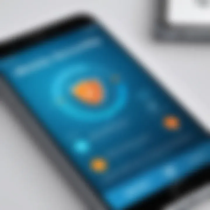 User practicing mobile security best practices