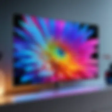 Vibrant display showcasing vivid colors and sharp details of a 55-inch LED Smart TV