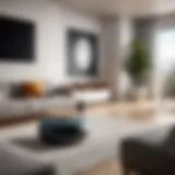 High-tech whole room Bluetooth speaker in modern living room setting