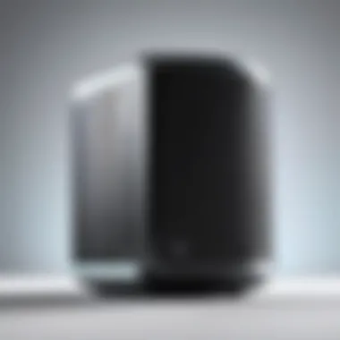 Diagram showcasing technical specifications of whole room Bluetooth speakers
