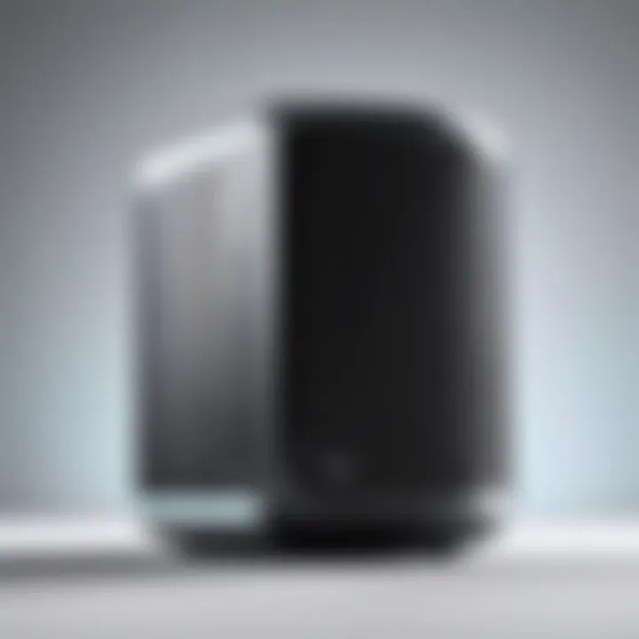 Diagram showcasing technical specifications of whole room Bluetooth speakers