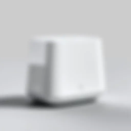 Innovative design of Google Hub WiFi extender showcasing its sleek form