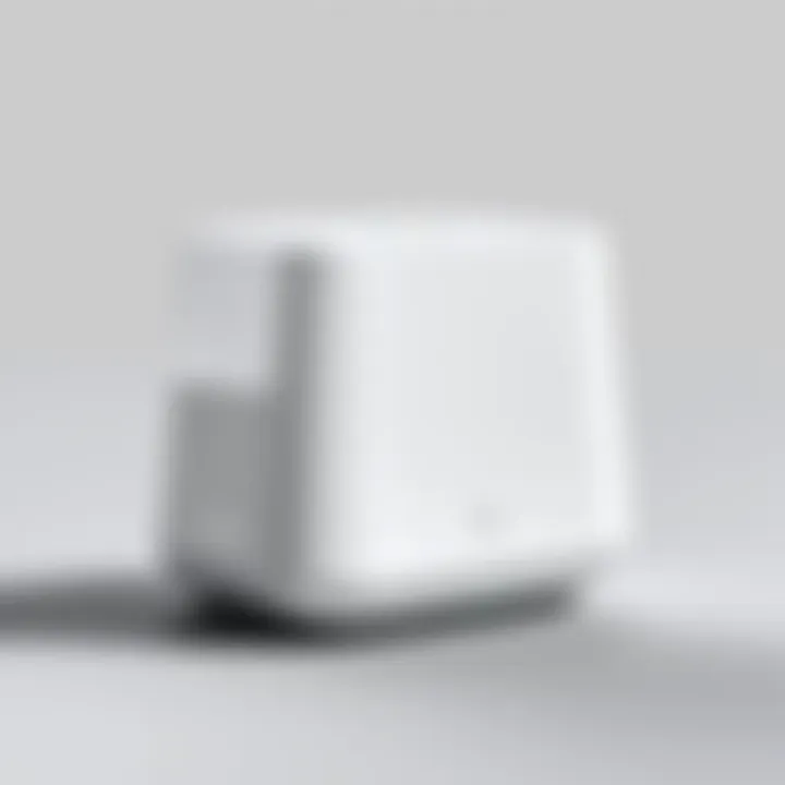 Innovative design of Google Hub WiFi extender showcasing its sleek form