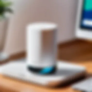 User Interface of Google Hub WiFi Extender User-friendly interface of Google Hub WiFi extender displayed on a device