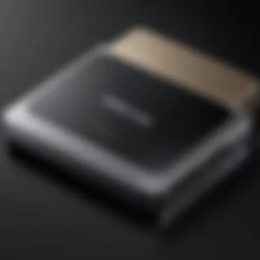 Elegant Design of Samsung External SSD Sleek design of Samsung external SSD showcasing modern technology