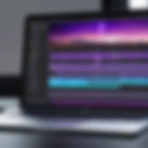 Interface of Adobe Premiere Pro on MacBook Air showcasing timeline editing