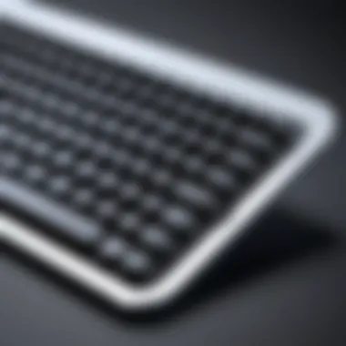 Elegant Bluetooth keyboard paired with an iPad