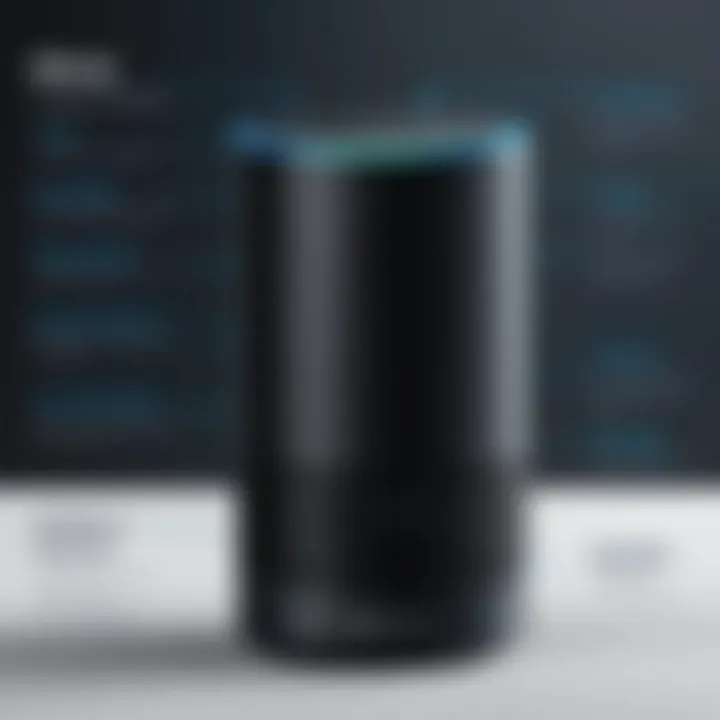 Diagram showing voice command functionalities of Alexa