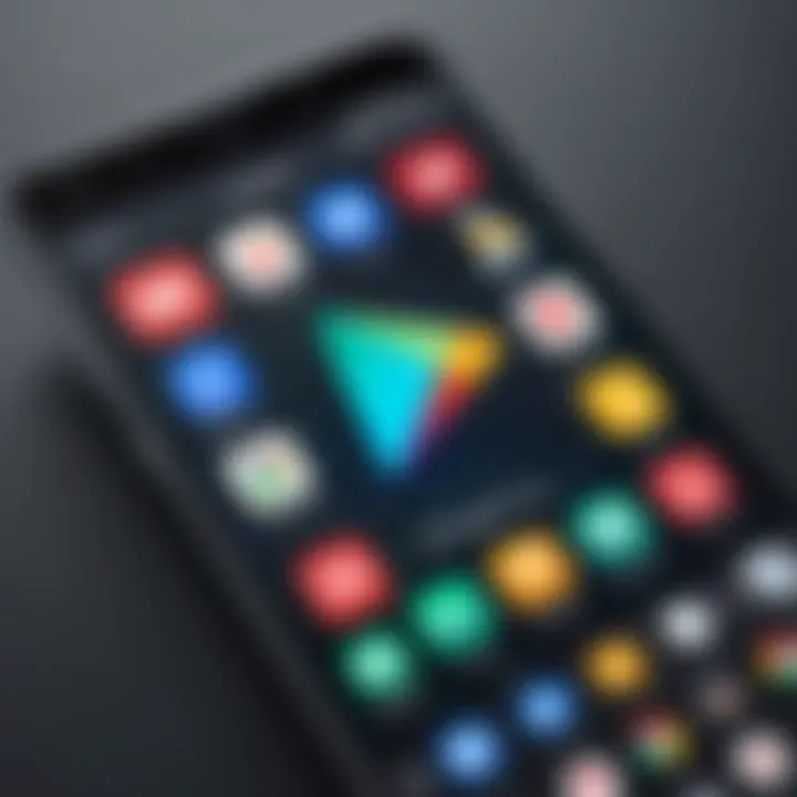 User interface of the Google Play app showcasing app categories