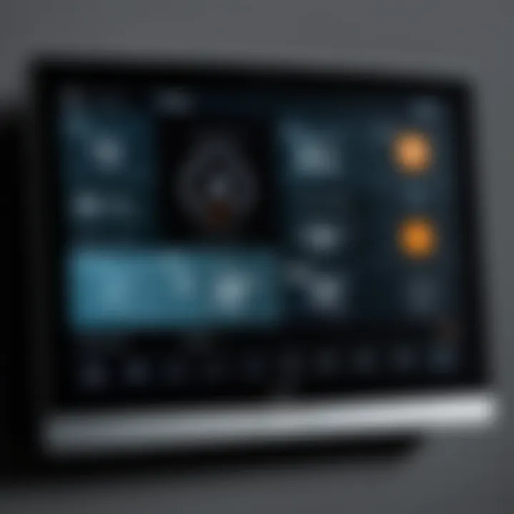 Detailed view of Vivint touch screen interface