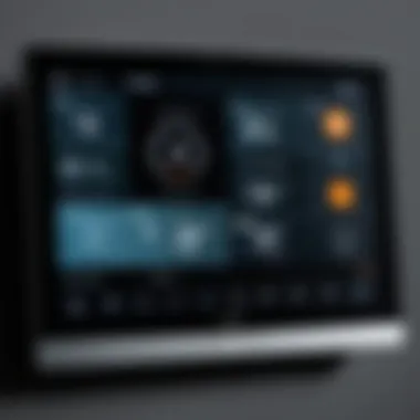 Vivint Touch Screen User Interface Detailed view of Vivint touch screen interface