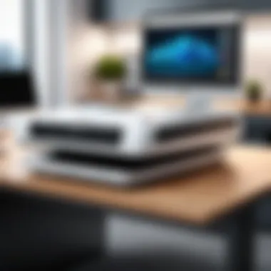 Flatbed Scanner in Office Large flatbed scanner in an office setting