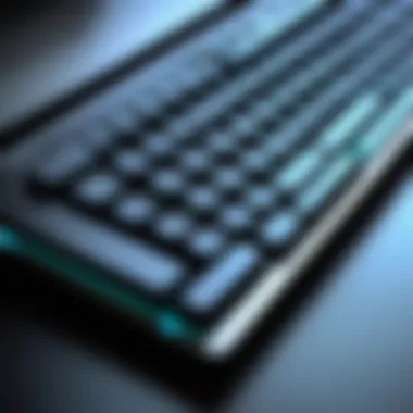 Wireless keyboard showcasing modern technology