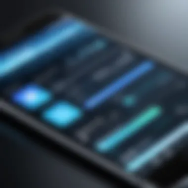 Mobile Operating System Interface User interface display of a popular mobile operating system.