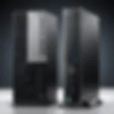 Front view of a Dell OptiPlex desktop showcasing its sleek design