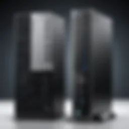 Front view of a Dell OptiPlex desktop showcasing its sleek design