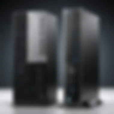 Front view of a Dell OptiPlex desktop showcasing its sleek design