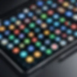 Android tablet showcasing various app icons