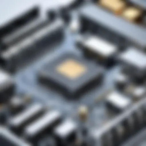 Close-up view of essential hardware components for a personal computer