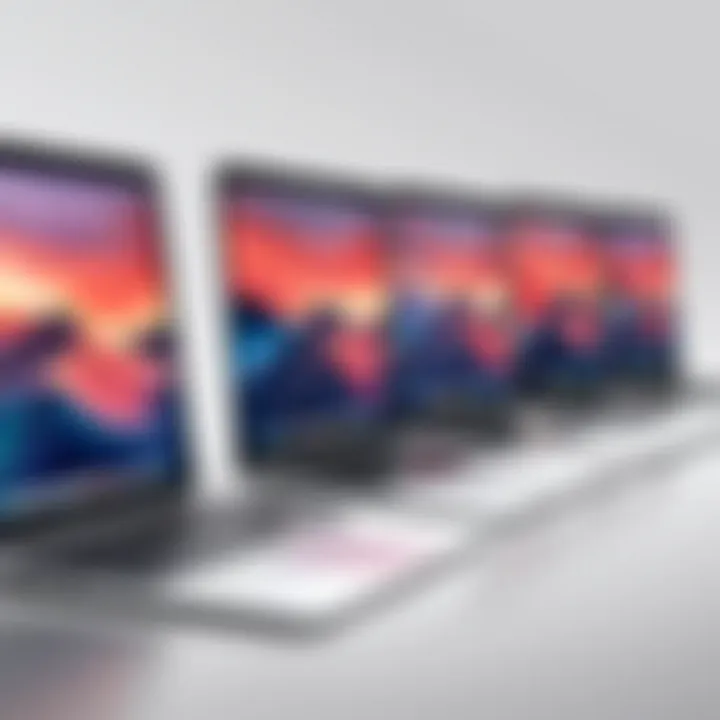 Apple laptops lined up for price evaluation