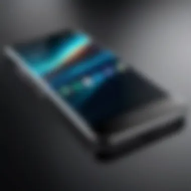 Sleek Design of Flagship Smartphone Latest flagship smartphone showcasing sleek design
