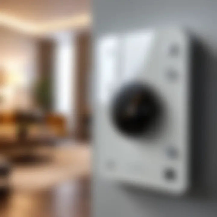 Visual representation of an automatic light timer in a modern home setting.