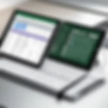 Side-by-side comparison of different tablet models for Excel use