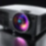 High-resolution video projector showcasing vibrant colors