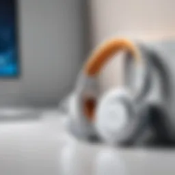 Cozy headphones resting on a soft surface