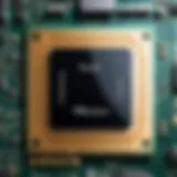 A close-up view of a high-end processor showcasing intricate design