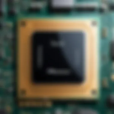 A close-up view of a high-end processor showcasing intricate design