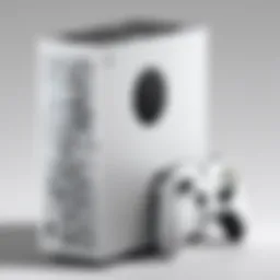 Close-up of Xbox Series S console with technical specifications highlighted